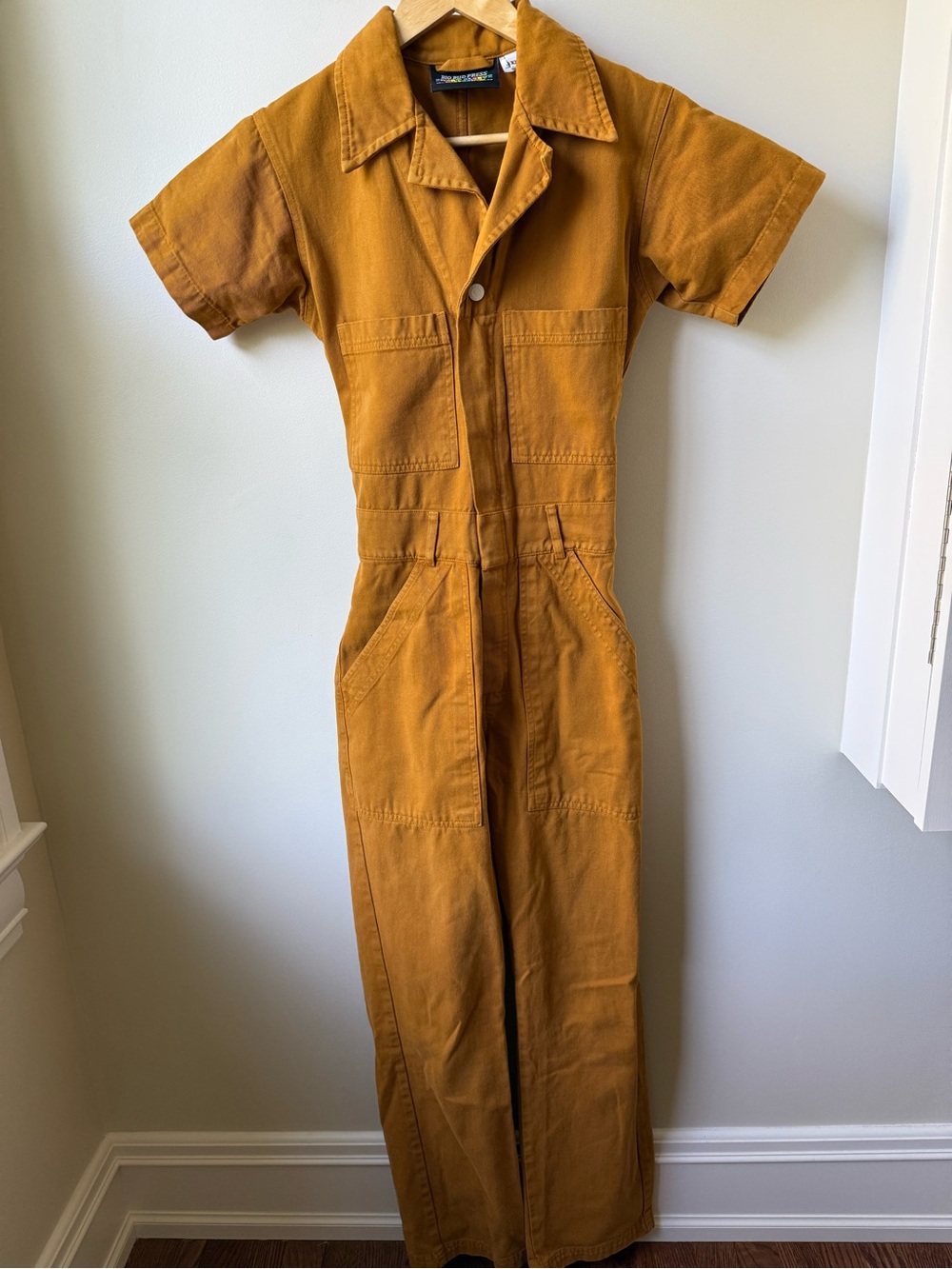 BIG BUD PRESS Short Sleeve Jumpsuit Workwear Utility Retro Twill Artsy‎ XXS